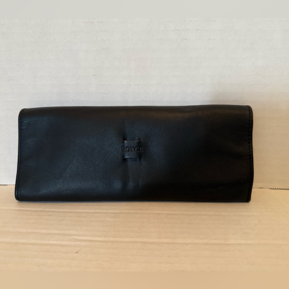 Royce Leather Suede Lined Jewelry Travel Case Black